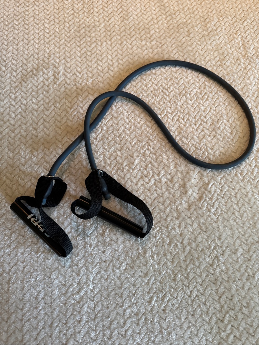 SPRI Black Resistance Tube with Ankle/Hand Straps